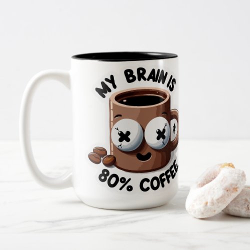 Caffeinated to the Core Cartoon Coffee Mug 