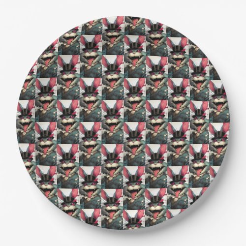 Caffeinated Top Hat Rabbit Magical Society Paper Plates