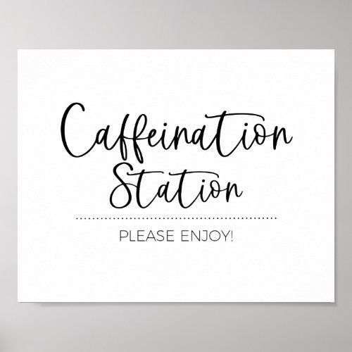 Caffeination Station Coffee Espresso Bar Sign