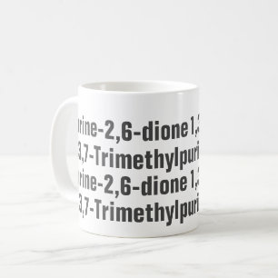Caffeine 1,3,7-trimethylpurine-2,6-dione Mug