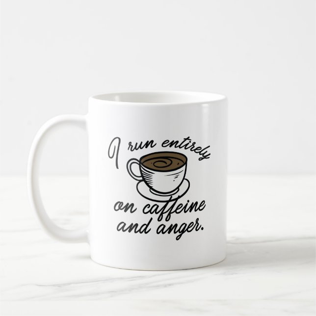 Caffeine And Anger Coffee Mug (Left)