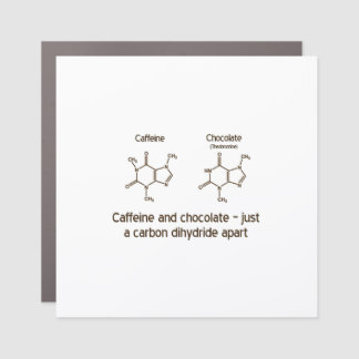 Caffeine and chocolate shirt design car magnet