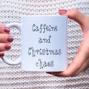 Caffeine And Christmas Chaos Simple Christmas Mug