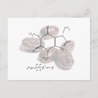 Caffeine beans postcard