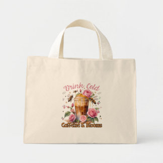 Caffeine & Blooms: Iced Coffee Delight Mini Tote Bag