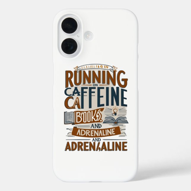 Caffeine Books Adrenaline Case-Mate iPhone Case (Back)