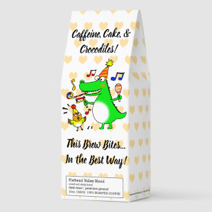 Caffeine, Cake & Crocodiles Birthday Fun Roasted Coffee