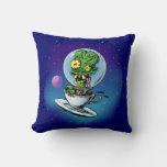Caffeine Case From Outer Space Throw Pillow at Zazzle