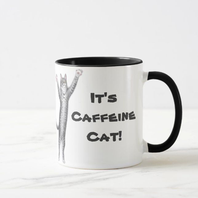 Caffeine Cat Coffee Mug (Right)