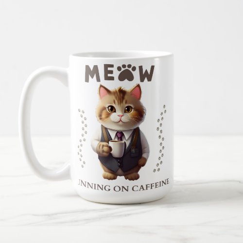 Caffeine Cat Turbocharged and Ready bulk Coffee Mug