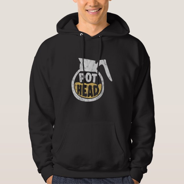 Caffeine Cbd Coffee Cup Humor Pun Hoodie (Front)