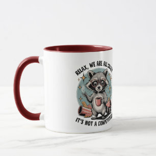 Caffeine Chaos Raccoon Mug