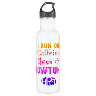 Caffeine, Chaos, Showtunes Stainless Steel Water Bottle