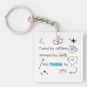 Caffeine Chaos Thank You SEN teacher special need Keychain