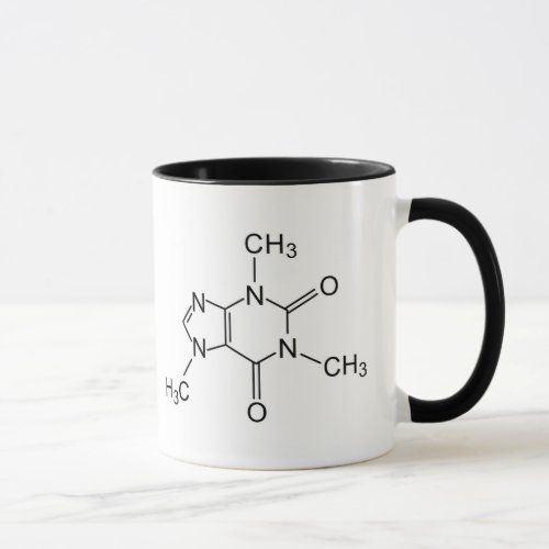 caffeine chemical formula coffee chemistry element mug