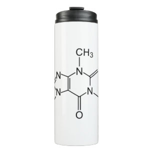 caffeine chemical formula coffee chemistry element thermal tumbler
