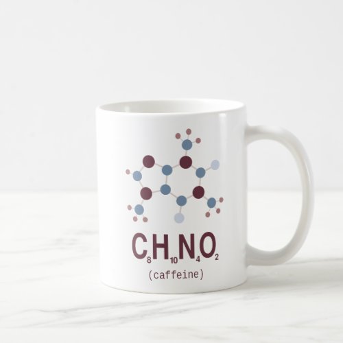 Caffeine Chemical Formula Coffee Mug