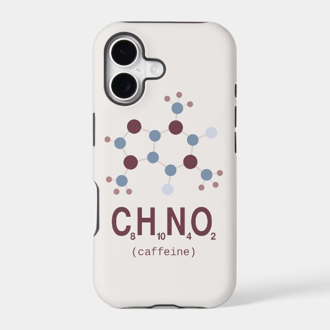 Caffeine Chemical Formula Iphone Case (Back)
