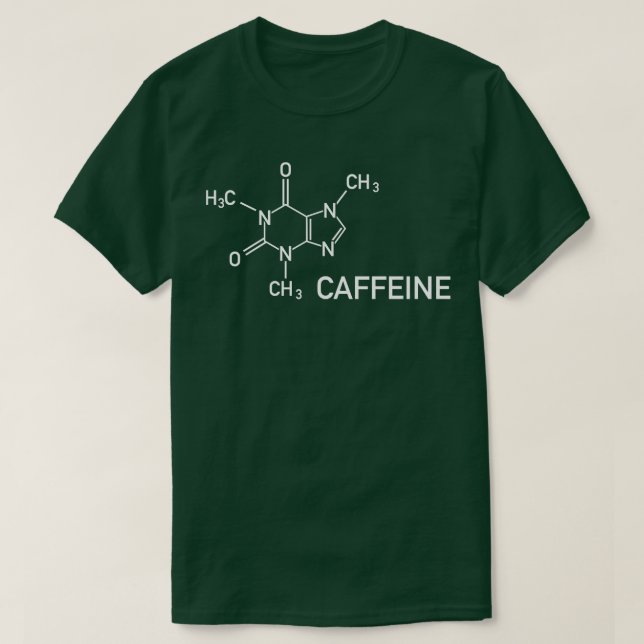 Caffeine chemical structure coffee T-Shirt (Design Front)