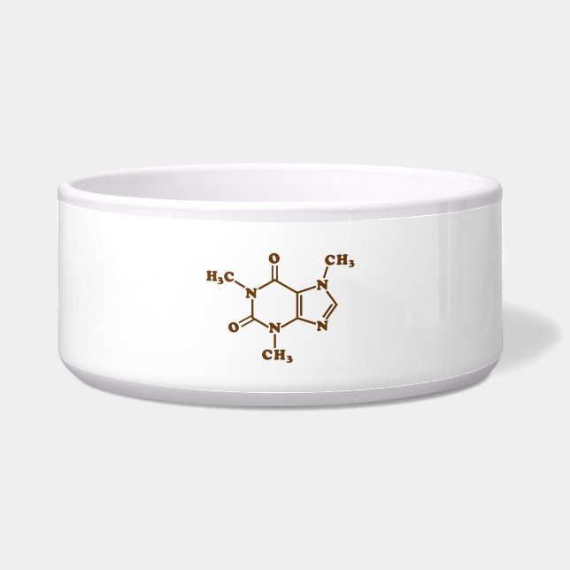 Caffeine Coffee Molecular Chemical Formula Bowl (Front)