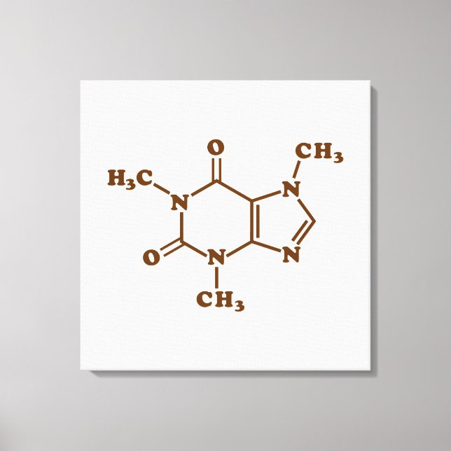Caffeine Coffee Molecular Chemical Formula Canvas Print (Front)
