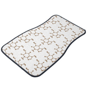 Caffeine Coffee Molecular Chemical Formula Car Floor Mat