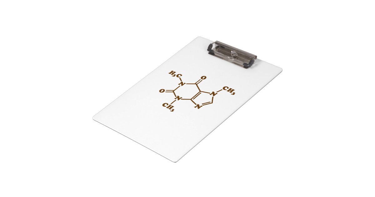 Caffeine Coffee Molecular Chemical Formula Clipboard | Zazzle.com
