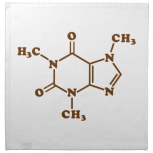 Caffeine Coffee Molecular Chemical Formula Cloth Napkin