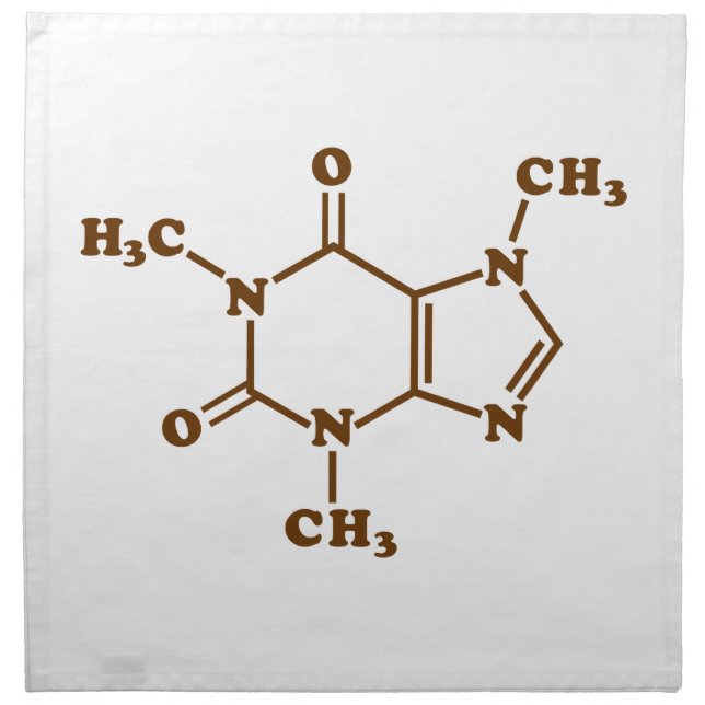 Caffeine Coffee Molecular Chemical Formula Cloth Napkin (Front)