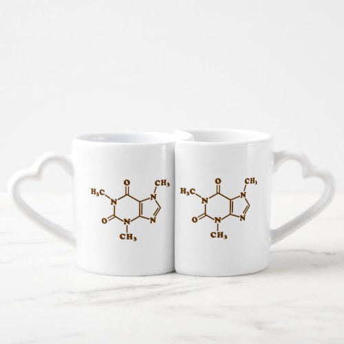 Caffeine Coffee Molecular Chemical Formula Coffee Mug Set