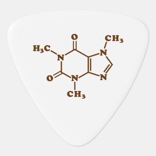Caffeine Coffee Molecular Chemical Formula Guitar Pick