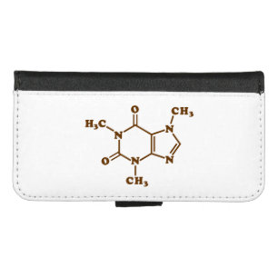 Caffeine Coffee Molecular Chemical Formula iPhone 8/7 Wallet Case