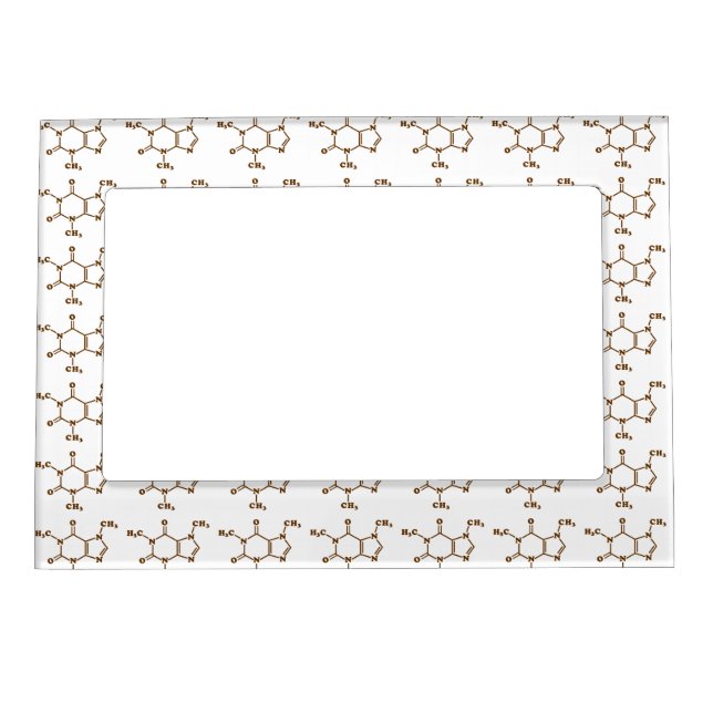 Caffeine Coffee Molecular Chemical Formula Magnetic Frame (Front)