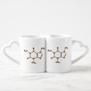 Caffeine Coffee Molecular Chemical Formula Mug Set