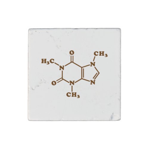 Caffeine Coffee Molecular Chemical Formula Stone Magnet