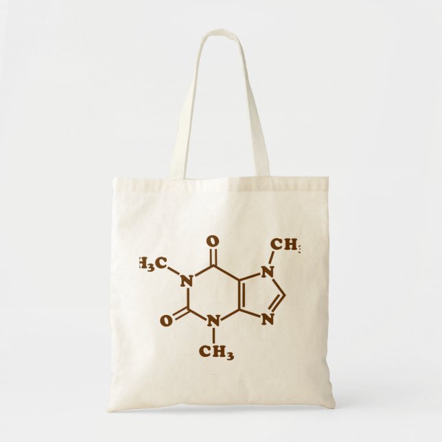 Caffeine Coffee Molecular Chemical Formula Tote Bag (Front)