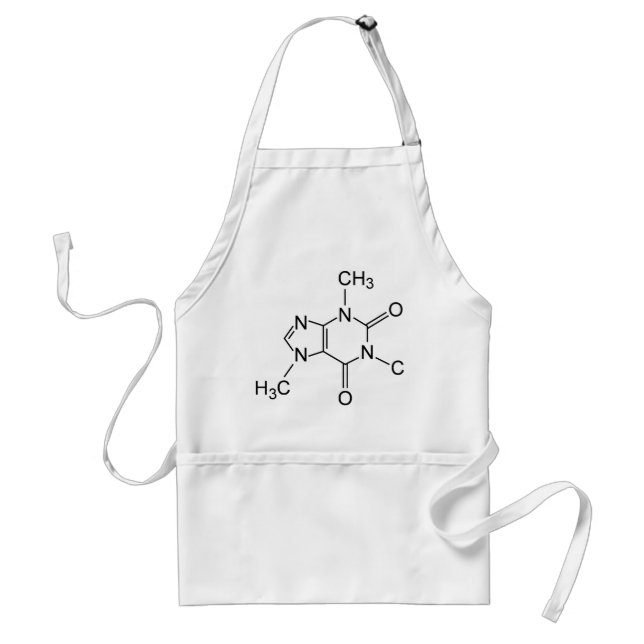 Caffeine Coffee Molecule Chemical Diagram Adult Apron (Front)