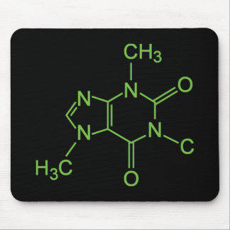 Caffeine Coffee Molecule Chemical Diagram Mouse Pad
