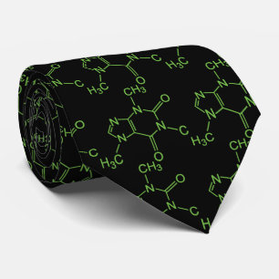 Caffeine Coffee Molecule Chemical Diagram Tie