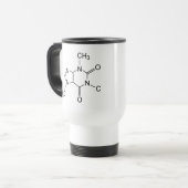 Caffeine Coffee Molecule Chemical Diagram Travel Mug (Front Left)