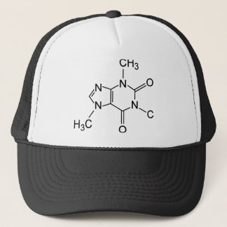 Caffeine Coffee Molecule Chemical Diagram Trucker Hat