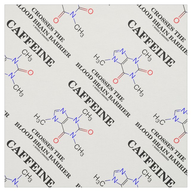 Caffeine Crosses The Blood Brain Barrier Fabric (Swatch)