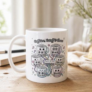 Caffeine, Cutoff & Chaos – Synth Nerd Coffee Mug
