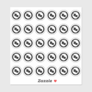 Caffeine Free Wedding Place Card Mini Food Allergy Sticker