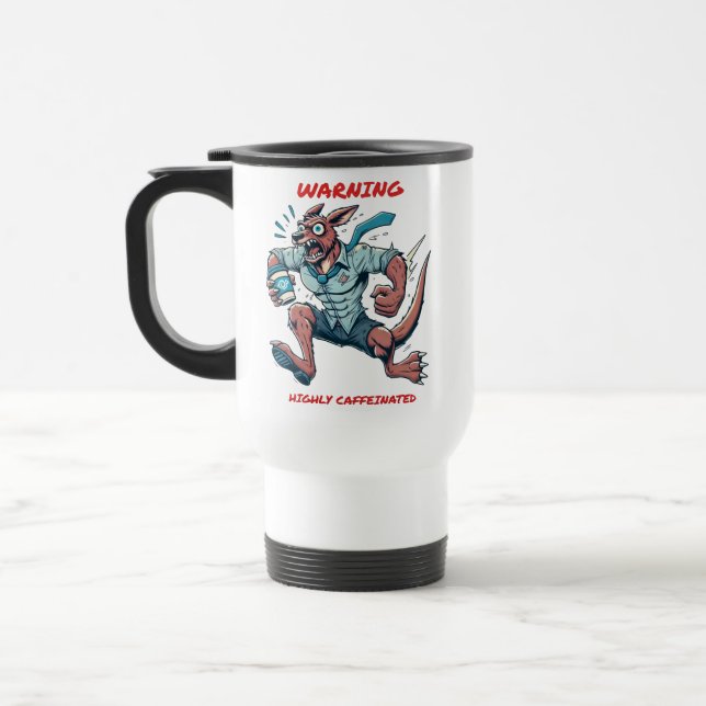 Caffeine-Fueled Chaos Travel Mug (Left)