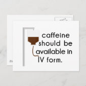 caffeine in IV, nurse humor Postcard (Front/Back)
