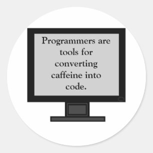 Caffeine into Code Stickers