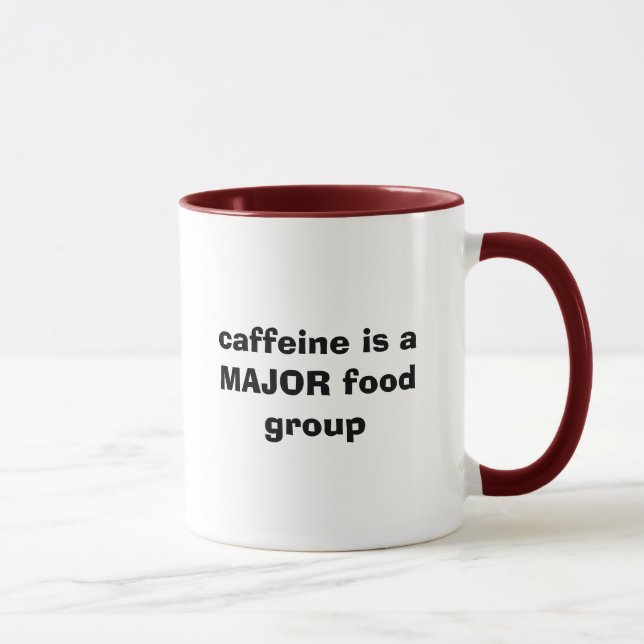 caffeine is a MAJOR food group Mug (Right)
