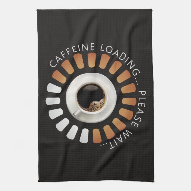 Caffeine loading kitchen towel (Vertical)