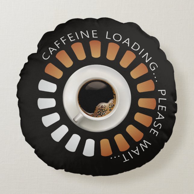 Caffeine loading round pillow (Front)